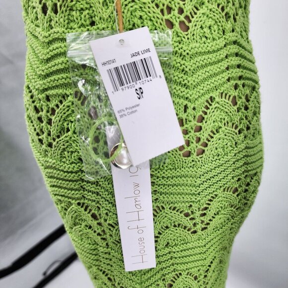 House of Harlow Lime Crocheted Maxi Dress, Women's Small NWT - Picture 7 of 13